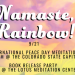 namaste rainbow, namaste, rainbow, peace, international peace day, book launch, sharon cleere, buddha babies books, denver authors, denver children's aurthors